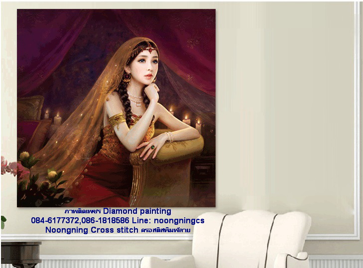 ครอบครัวหงส์เล่นน้ำ ภาพติดเพชร Diamond paintingครอสติสคริสตัล Diamond painting โมเสก ภาพติดเพชร งานฝีมือ DIY