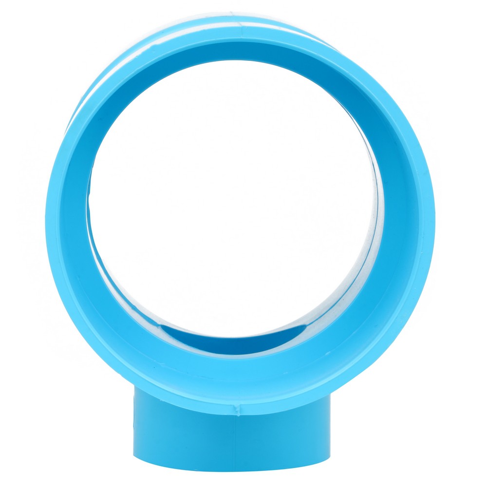 ท่อประปา ข้อต่อ ท่อน้ำ ท่อPVC ข้อต่อสามทางลด-บาง SCG 4 x 2 นิ้ว สีฟ้า REDUCING FAUCET TEE PVC SOCKET SCG 4"x2" LITE BLUE