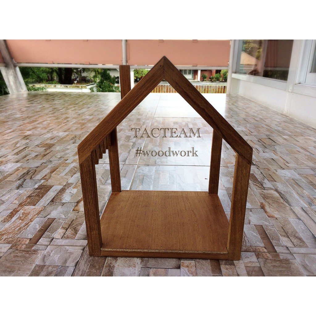 ใส่โค้ด SOME9 ลดอีก | บ้านไม้สัก พืนไม้อัด (M) Mini-Furniture ไม้สัก