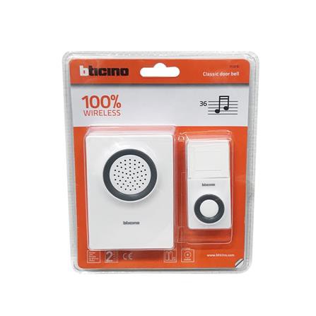 กระดิ่งไร้สาย B-TICINO 393010 LED แสดงที่ตัวรับสัญญาณ