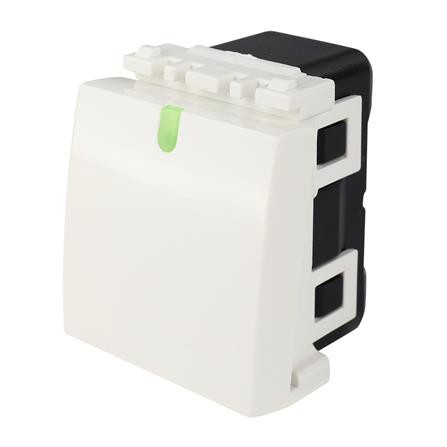 สวิตซ์ทางเดียว 1.5 ช่อง EVE 523220 สีขาว ผลิตจากโพลีคาร์โบเนตคุณภาพสูง ไม่ละลาย ไม่บิด ไม่งอ ไม่เบี้ยว