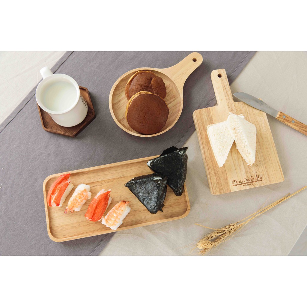 Mori No Naka จานรองแก้ว ที่รองแก้ว รูปหกเหลี่ยม HAJI COASTER จากไม้แท้ (มี 2 สี)