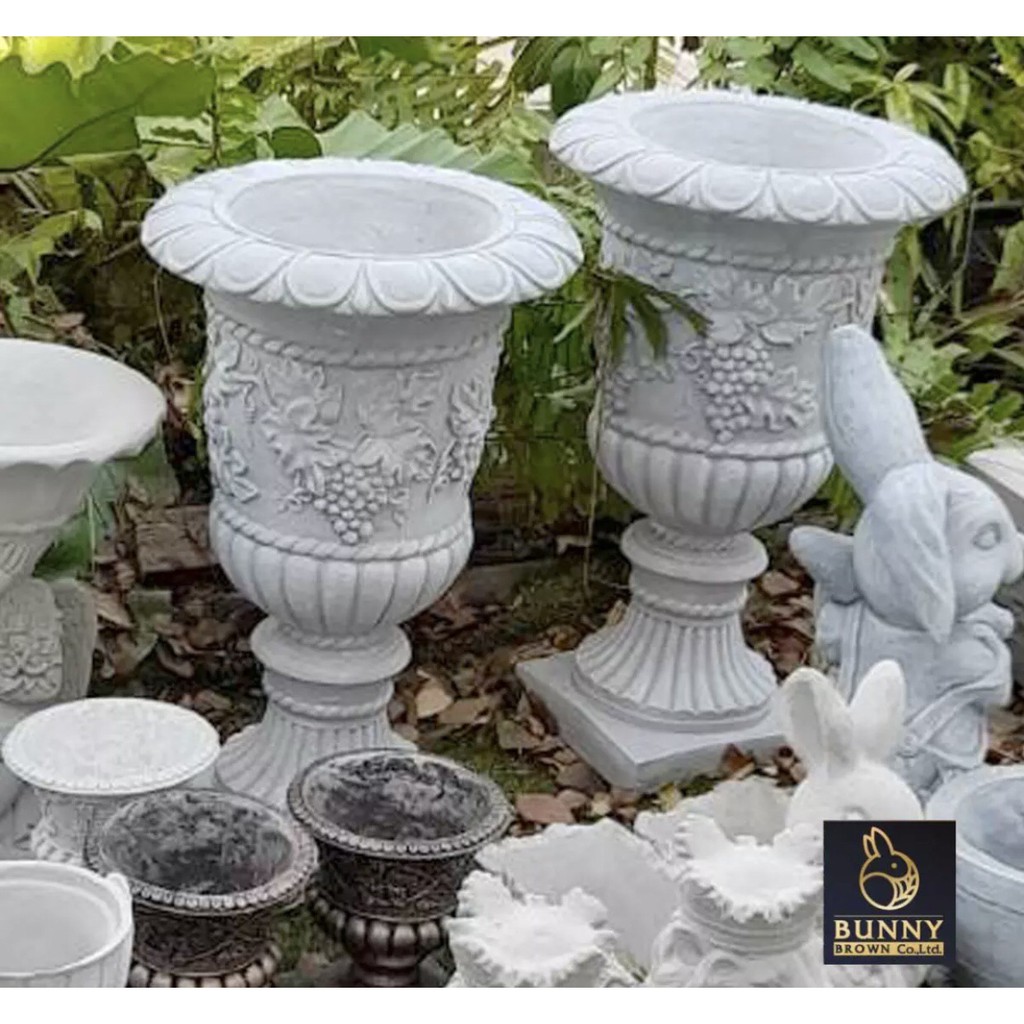 "กระถางโรมัน ORNARY" กระถางปูนปั้น จัดสวน ประดับสวน แต่งสวน