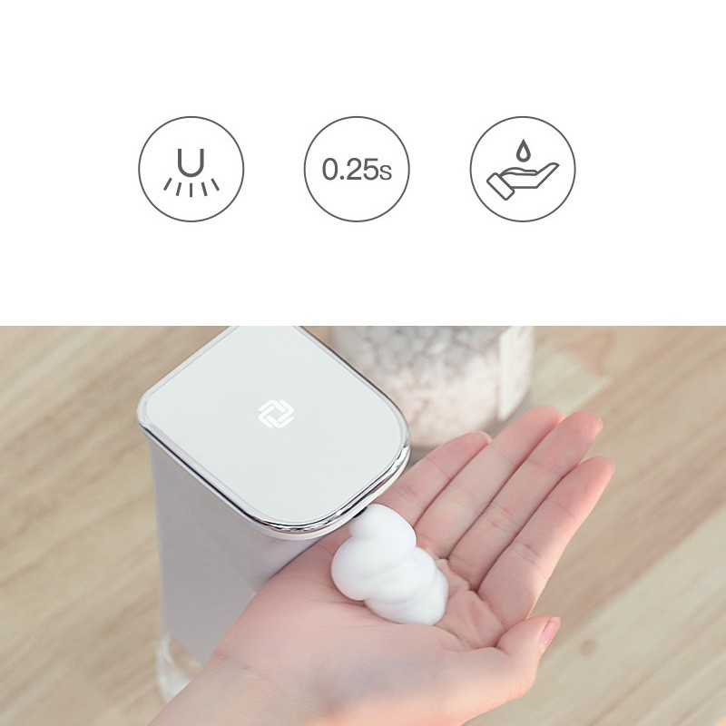 เครื่องทำฟองอัตโนมัติ เปลี่ยนฟองสบู่ได้ง่าย สำหรับทำความสะอาดมือ Enchen POP Clean 280ml ถ่านAA3ก้อนใช้งานได้90วัน