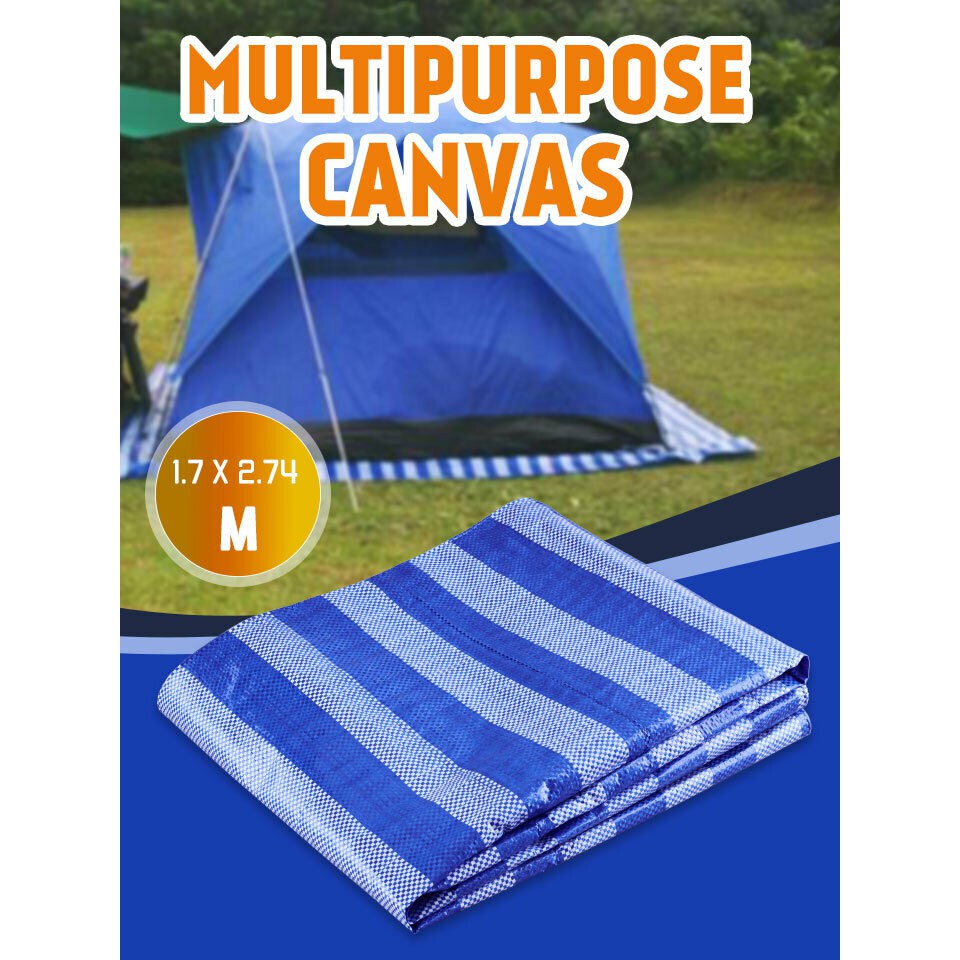 !!สินค้าขายดี!! ผ้าใบอเนกประสงค์ ผ้าฟาง ผ้าฟางฟ้าขาว Multipurpose Canvas