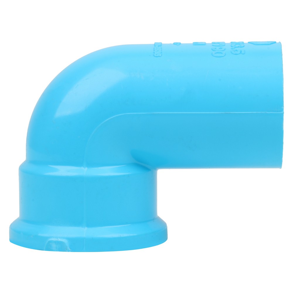 ท่อประปา ข้อต่อ ท่อน้ำ ท่อPVC ข้องอ 90 เกลียวใน-หนา SCG 3/4" สีฟ้า FPT ELBOW 90 PVC SOCKET SCG 3/4" LIGHT BLUE