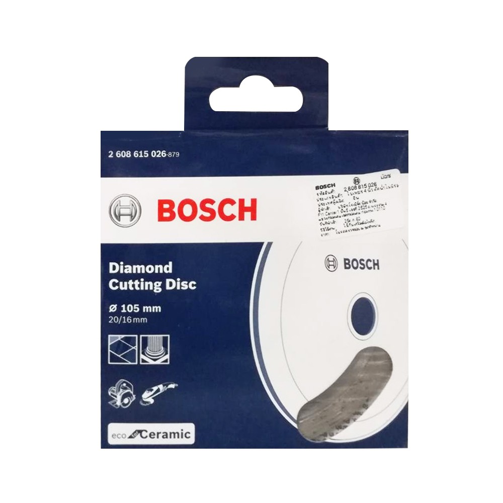 เครื่องมือช่าง สว่าน ดอกสว่าน แผ่นตัดเพชร BOSCH ECO CERAMIC CUTTING DISC DIAMOND BOSCH ECO