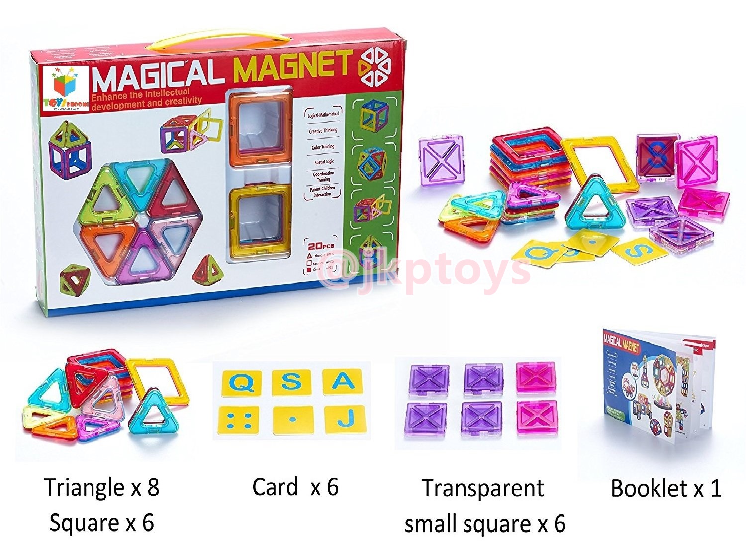 Magical Magnet - ตัวต่อแม่เหล็กเสริมไอคิว รุ่น 20 ชิ้น