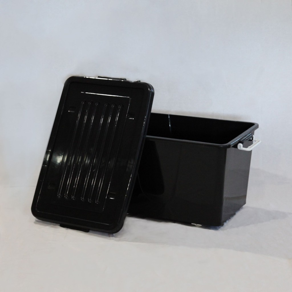 กล่องพลาสติกมีล้อ ลังพลาสติก ขนาด 100 ลิตร (No.303 สีดำ)