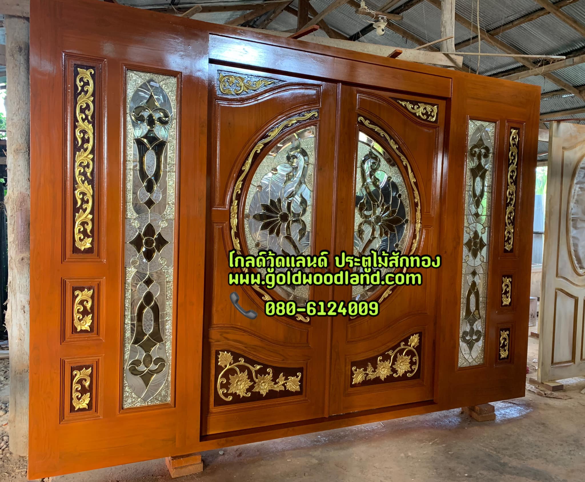 ประตูบานเลื่อนไม้ชุดสำเร็จ