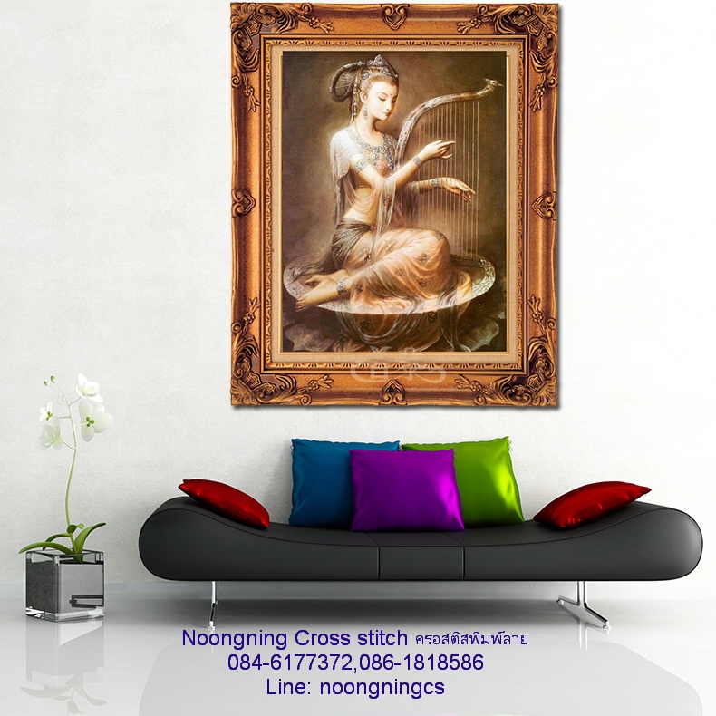 นกครอสติส ชุดปักครอสติช พิมพ์ลาย ครอสติสจีน งานฝีมือ DIY