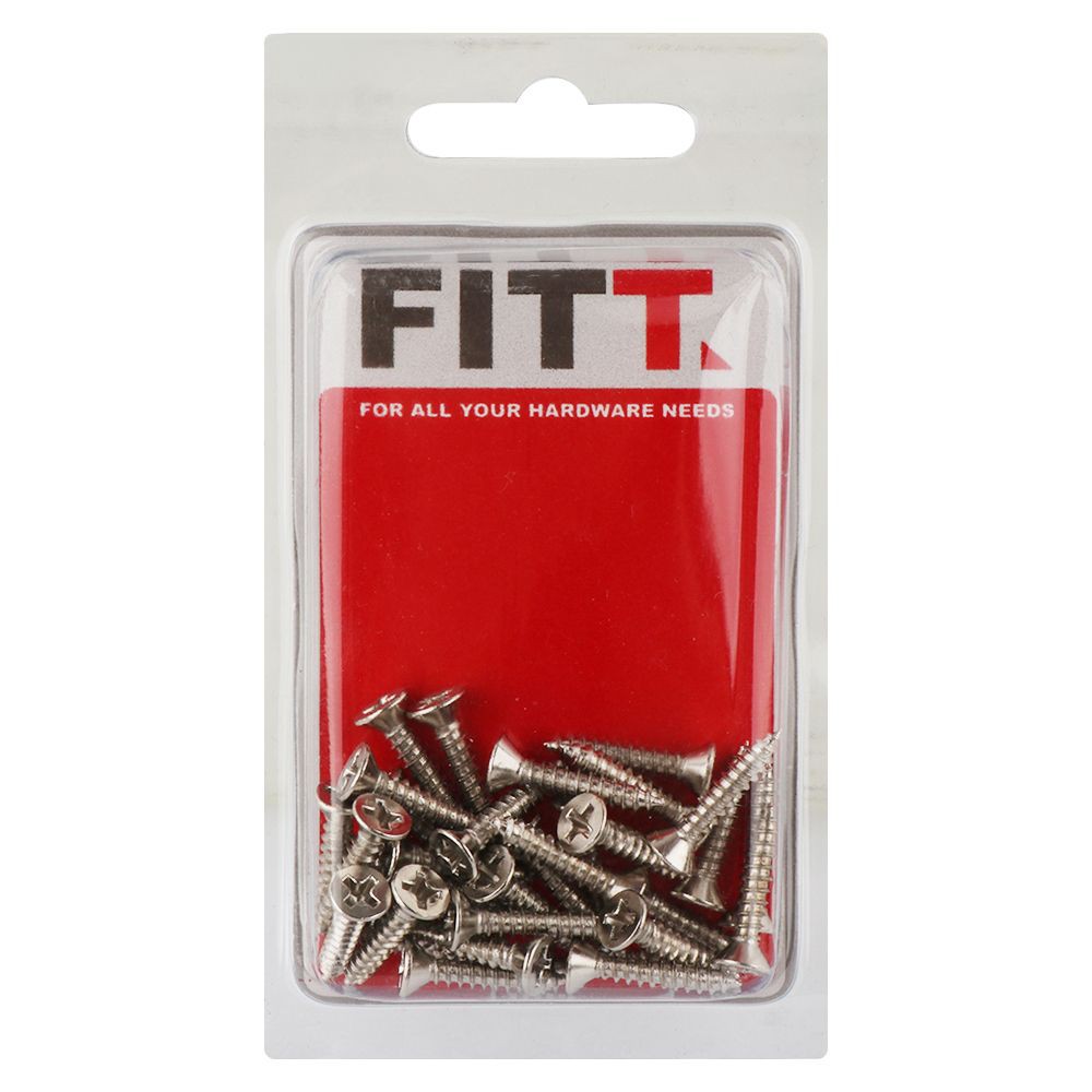 สกรูเกลียวปล่อย FITT 3.5X20 MM สีเงินอุปกรณ์ยึดติดสกรู, น๊อตและแหวน