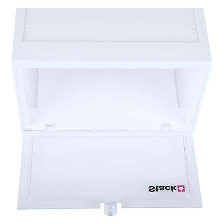 กล่องรองเท้าฝาหน้า 28x35x17 ซม. STACKO สีขาว ทนทานต่อการใช้งาน