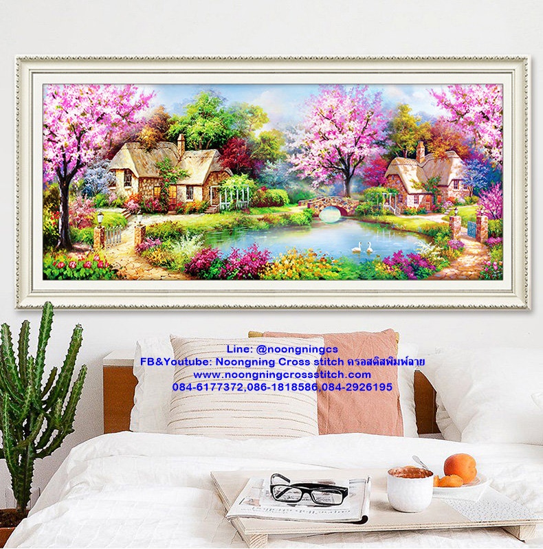 กระต่ายมงคล ครอสติสคริสตัล Diamond painting โมเสก ภาพติดเพชร งานฝีมือทำที่บ้าน DIY