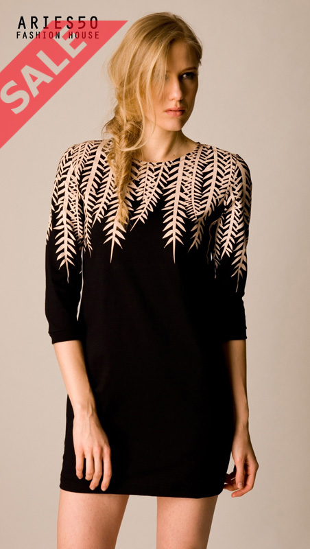 SaLe+++Aries50**A01020119**Fern** เดรสคอกลม แขนสามส่วน ลายใบเฟิร์น เรียบดูดีมีสไตล์ ใส่สบายได้หลายโอกาส ด้านหลังลายเหมือนกัน ผ้าCotton100% เนื้อนุ่มยืดได้ (นางแบบสูง 178 cm) ✳ Color : สี DGY – เทาเข้ม VLT – ม่วงอมชมพู Size : Free Size / Plus Size ▪