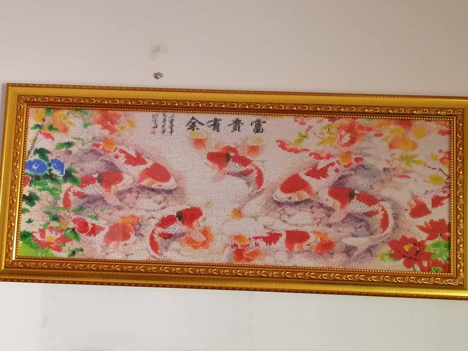 พระพิฆเนศ ครอสติสคริสตัล Diamond painting โมเสก ภาพติดเพชร งานฝีมือทำที่บ้าน DIY