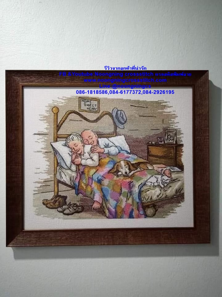 คู่รัก ชุดปักครอสติส พิมพ์ลาย ครอสติสจีน งานฝีมือทำที่บ้าน DIY