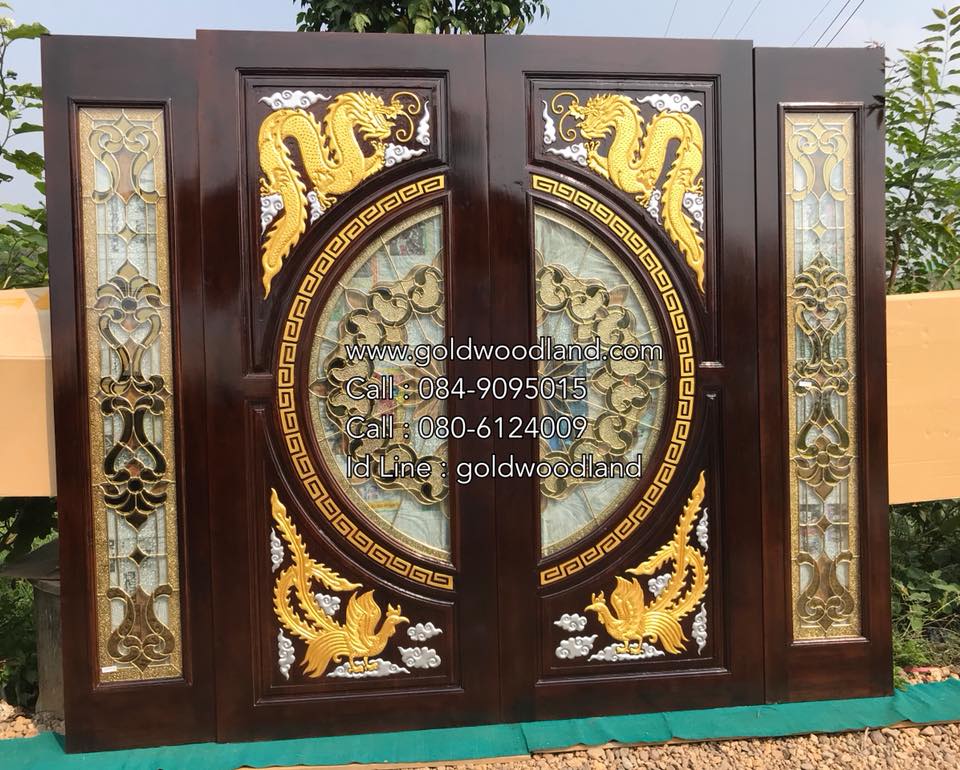 ประตูไม้สักกระจกนิรภัย GBBB - 05 (คลิกรายละเอียดที่รูป)