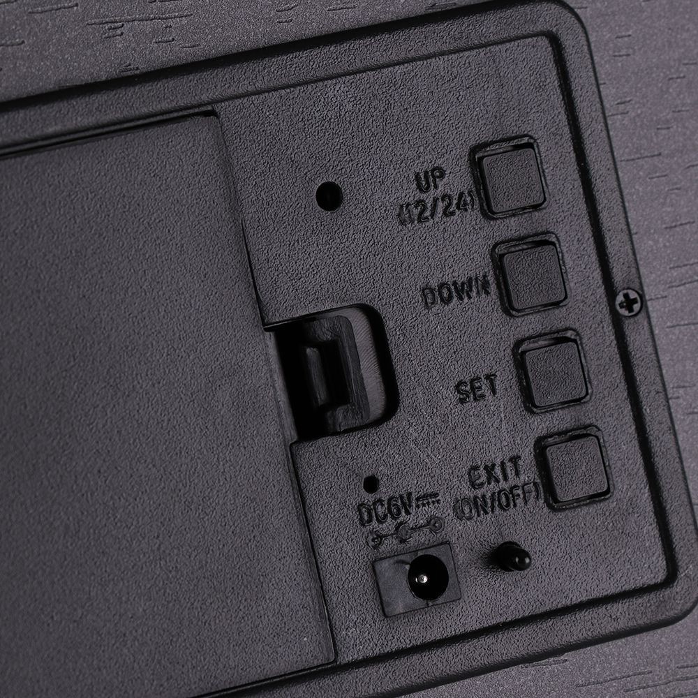 นาฬิกาตั้งโต๊ะ LED HOME LIVING STYLE 15x9 ซม. สีดำ นาฬิกา