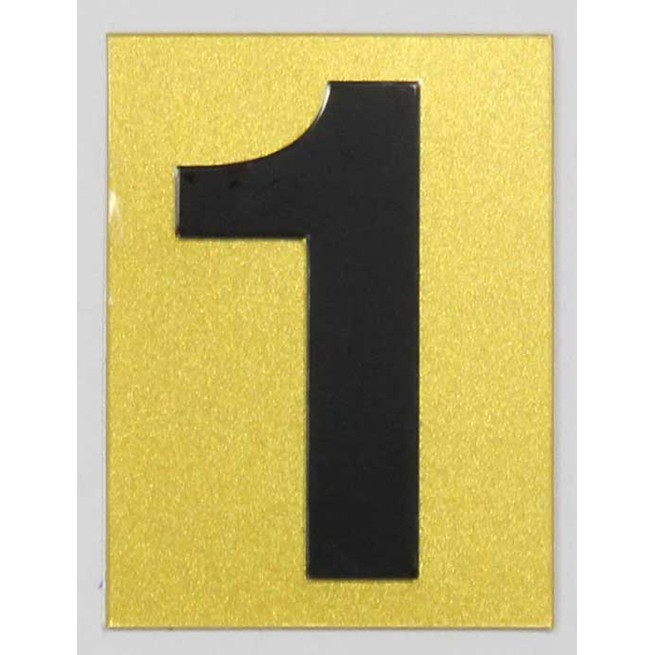 S913-เลข 1 สีทอง ขนาด 4.7*6.4 ซม