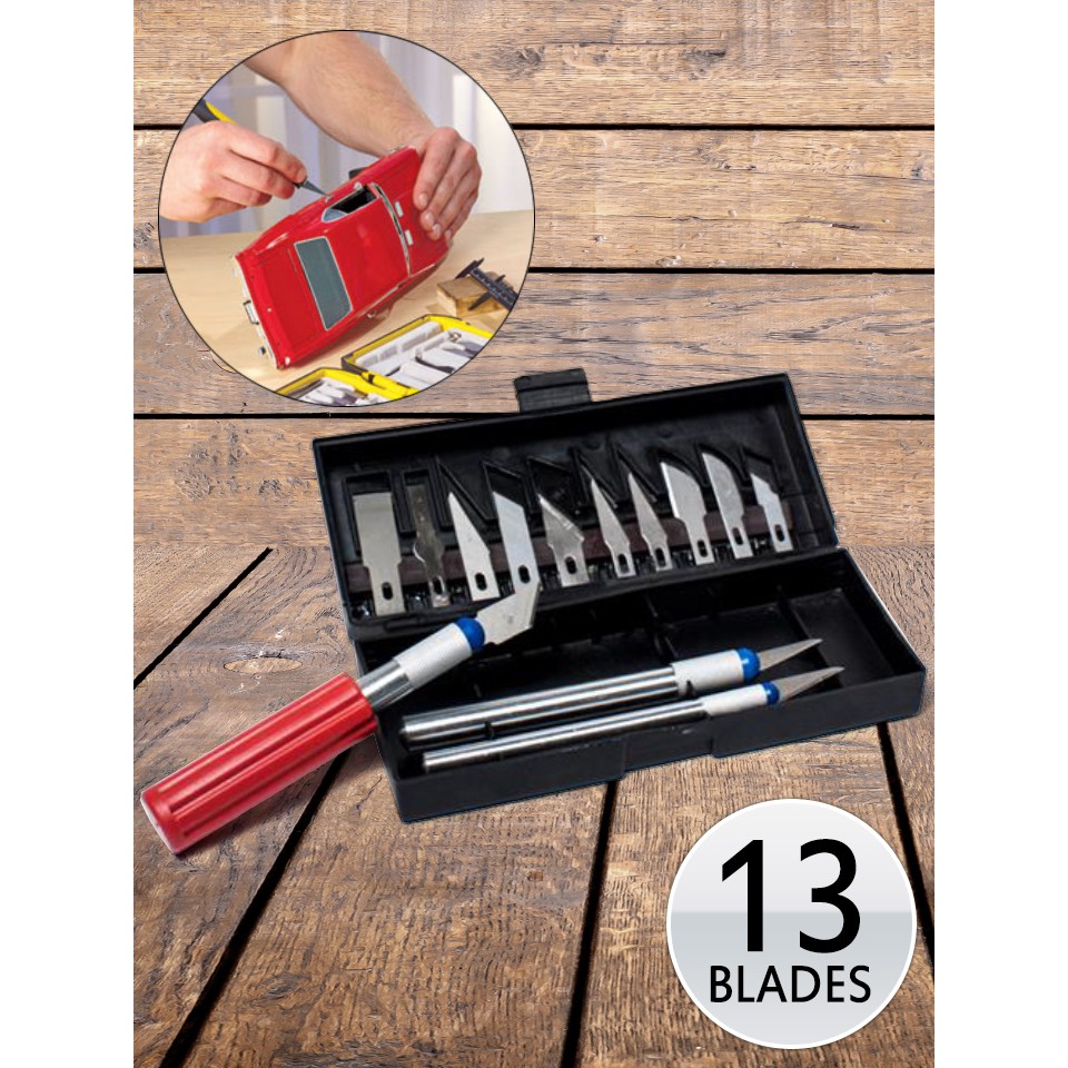!!สินค้าขายดี!! ชุดมีดสั้นเปลี่ยนหัว 13 แบบ 13pcs Hobby Knife Set