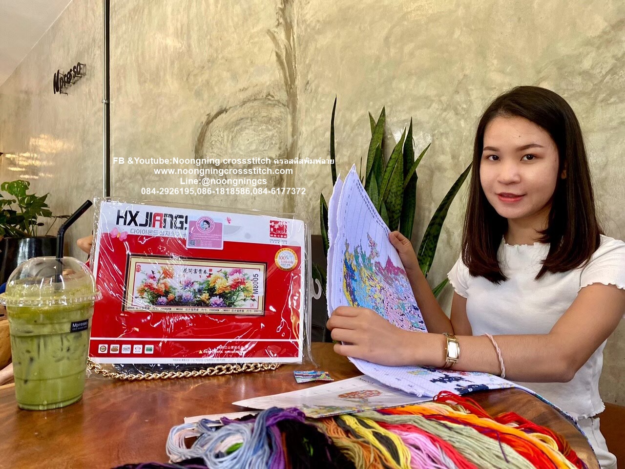 เจ้าหญิงกับกวางขาว ชุดปักครอสติส พิมพ์ลาย ครอสติสจีน งานฝีมือทำที่บ้าน DIY