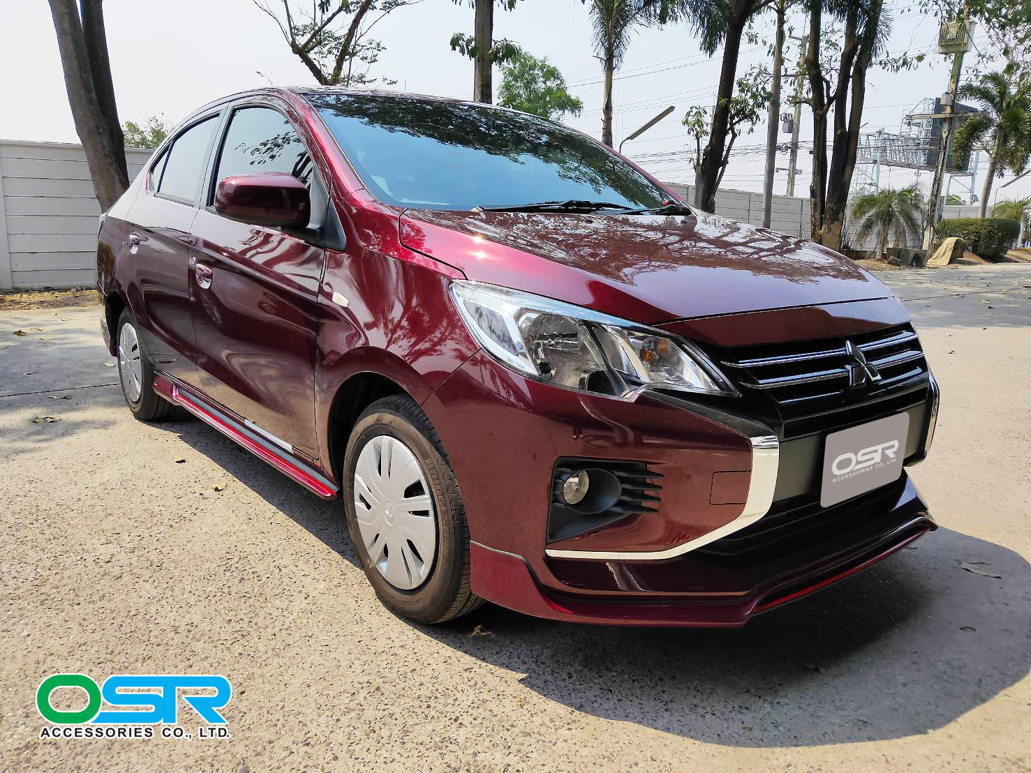 ชุดแต่งรถ สเกิร์ต-สปอยเลอร์ New Mitsubishi Attrage 2020 ทรง SR-Limited By OSR