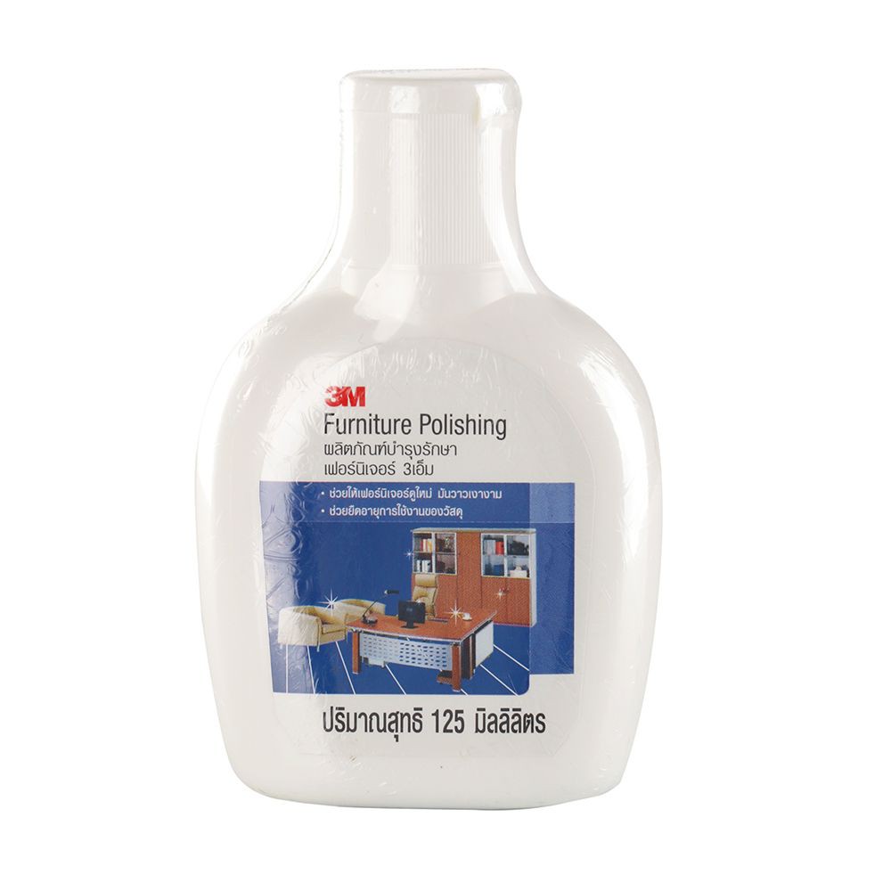 น้ำยาเคลือบเงาเฟอร์นิจอร์ 3M 125 มล. LIQUID POLISH FURNITURE 125ml 3M
