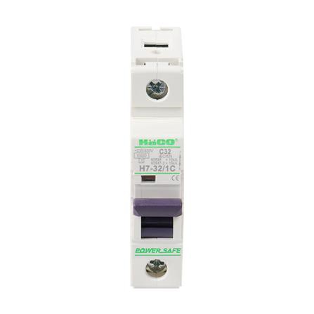 เบรกเกอร์ HACO H7-32/1C 32A 1P เกรดไม่ลามไฟ และทนทานต่อแรงกระแทก