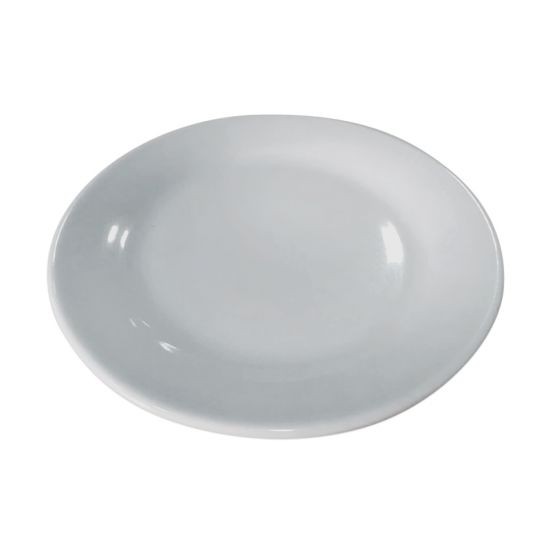KASSA HOME จานกลมทรงตื้น รุ่น TCG-028 ขนาด 10 นิ้ว สีเทา เหมาะสำหรับใช้งานทั้งในบ้านและร้านอาหาร