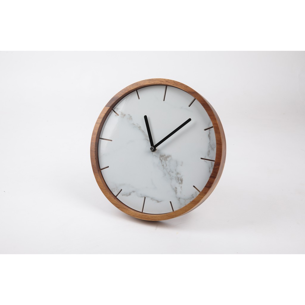 The Wood's Tale นาฬิกาแขวนผนัง นาฬิกาไม้ ลายหินอ่อน WALL CLOCK MARBLE สำหรับแขวนผนังหรือตั้งโต๊ะ