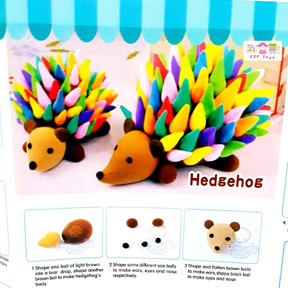 เซตดินเบาเกาหลี 24 กระปุกพร้อมคู่มือปั้นเเละอุปกรณ์