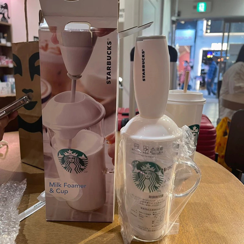 🎉พร้อมส่ง 🎉 🇯🇵 เครื่องตีฟองนม Starbucks Milk Foamer Cup 350ml ใช้ง่าย ทำฟองนมเนียนสวยเหมือนร้าน!