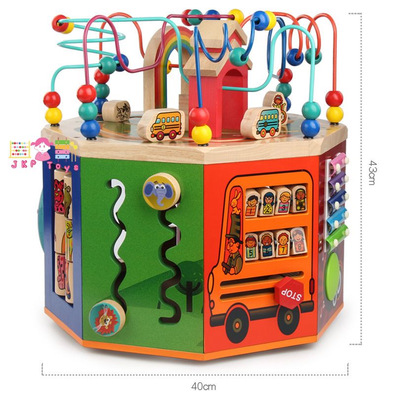 Todds & Kids Toys by JKP Toys กล่องกิจกรรมไม้ 9 ด้าน ของเล่นไม้เสริมพัฒนาการ ของเล่นเด็ก