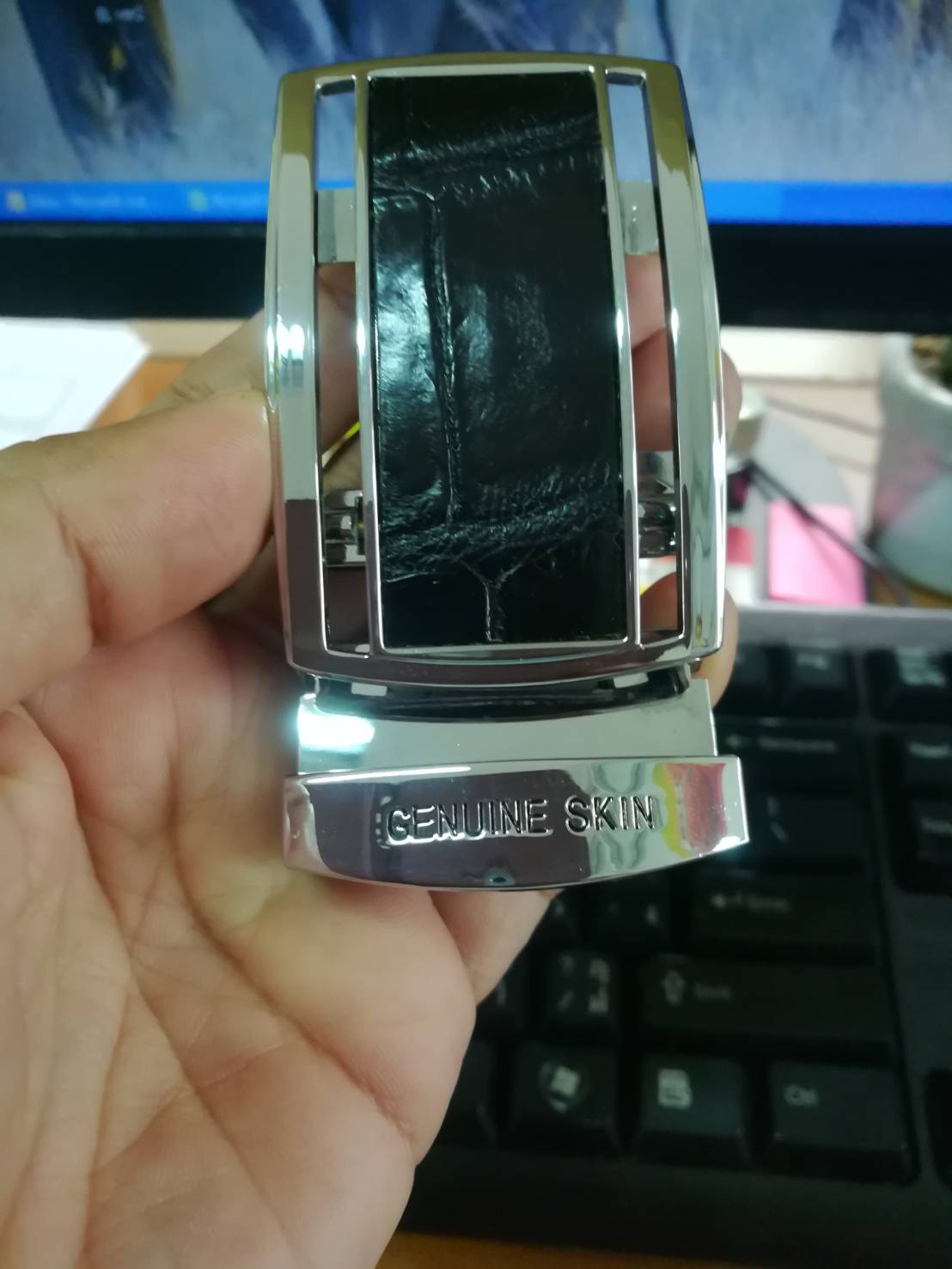 หัวเข็มขัดออโต้ล็อค;สีดำ