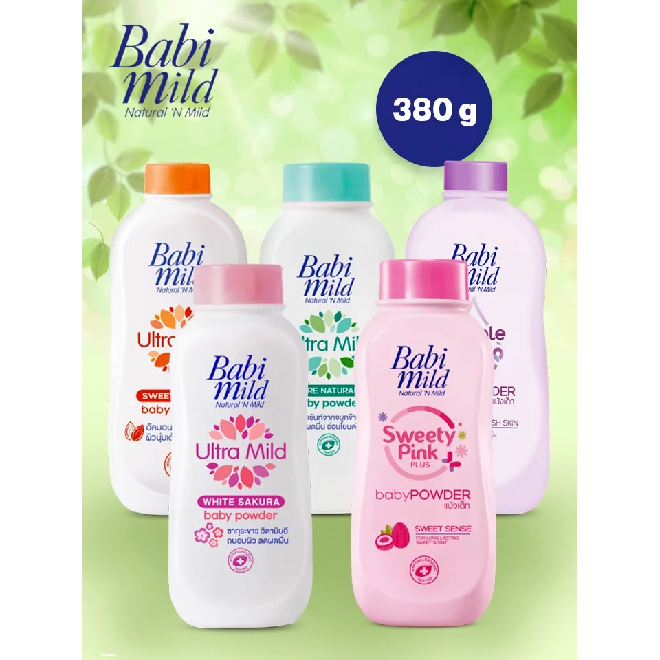 !!สินค้าขายดี!! BABI MILD Ultra Mild แป้งเด็ก 380 กรัม BABI MILD Ultra Mild Baby Powder 380 g.