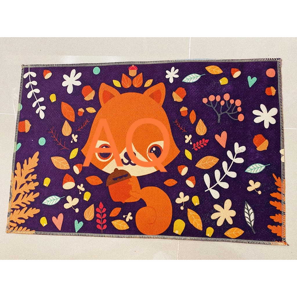 【สินค้าพร้อมส่ง】 พรมเช็ดเท้า พรมหน้าห้องน้ำ ลายการ์ตูน ขนาด 40*60 cm ดักจับฝุ่นได้ดี กันลื่น ทำความสะอาดง่าย