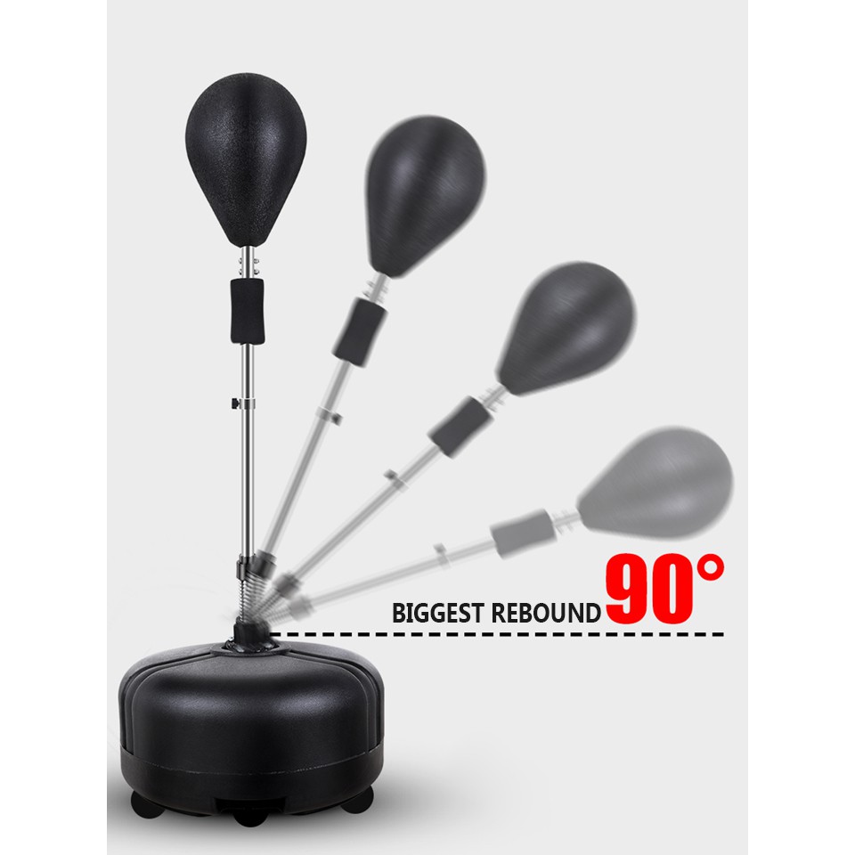 !!สินค้าขายดี!! เป้าล่อซ้อมมวย ชกมวย เป้าชกมวยตั้งพื้น 90 องศา Adjustable Reflex Speed Bag