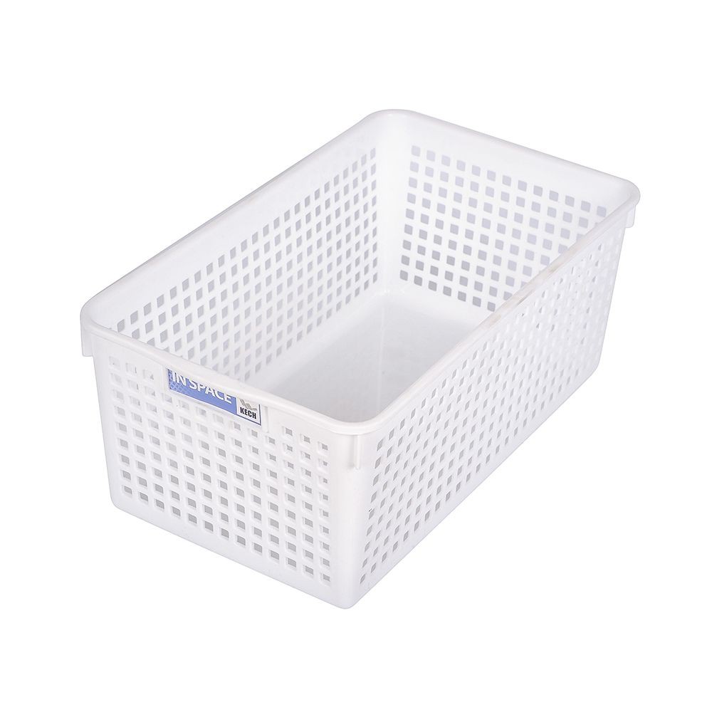 ตะแกรงใส่ของเหลี่ยมสูง กลาง INSPACE KECK 5185 สีขาว KITCHEN GRATE SQUARE INSPACE KECK 5185 WHITE