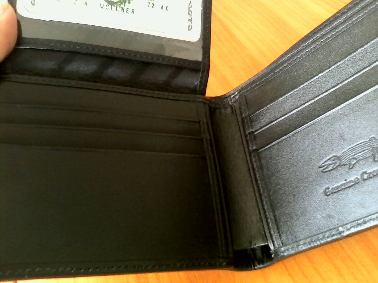 กระเป๋าหนังจระเข้แท้(หนังท้อง) สีดำ