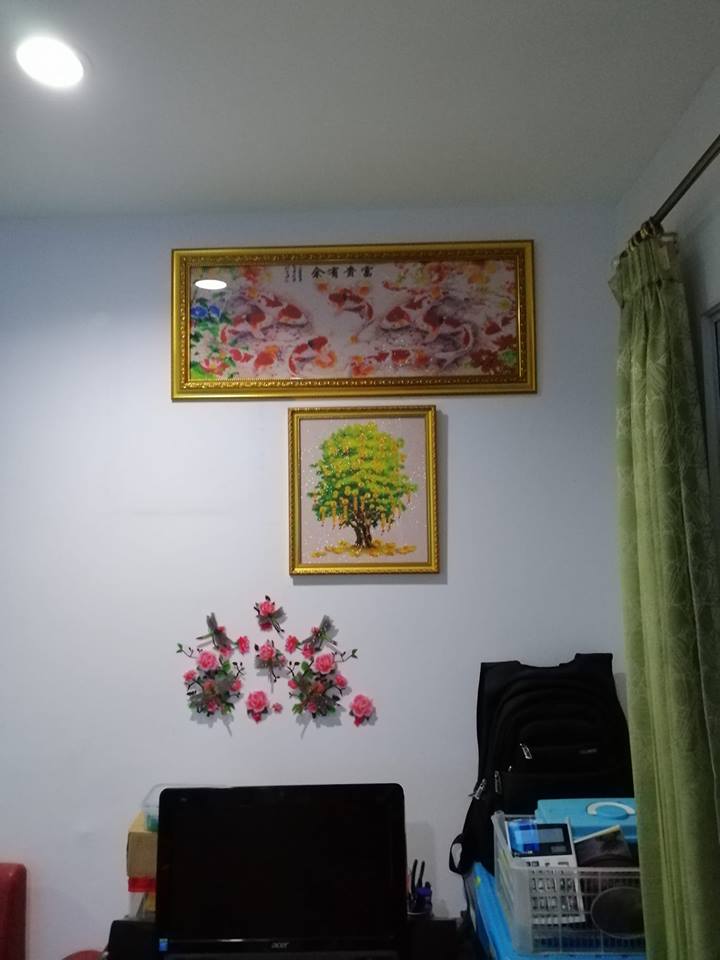 ปลามังกร มงคล ครอสติสคริสตัล Diamond painting โมเสก ภาพติดเพชร งานฝีมือทำที่บ้าน DIY