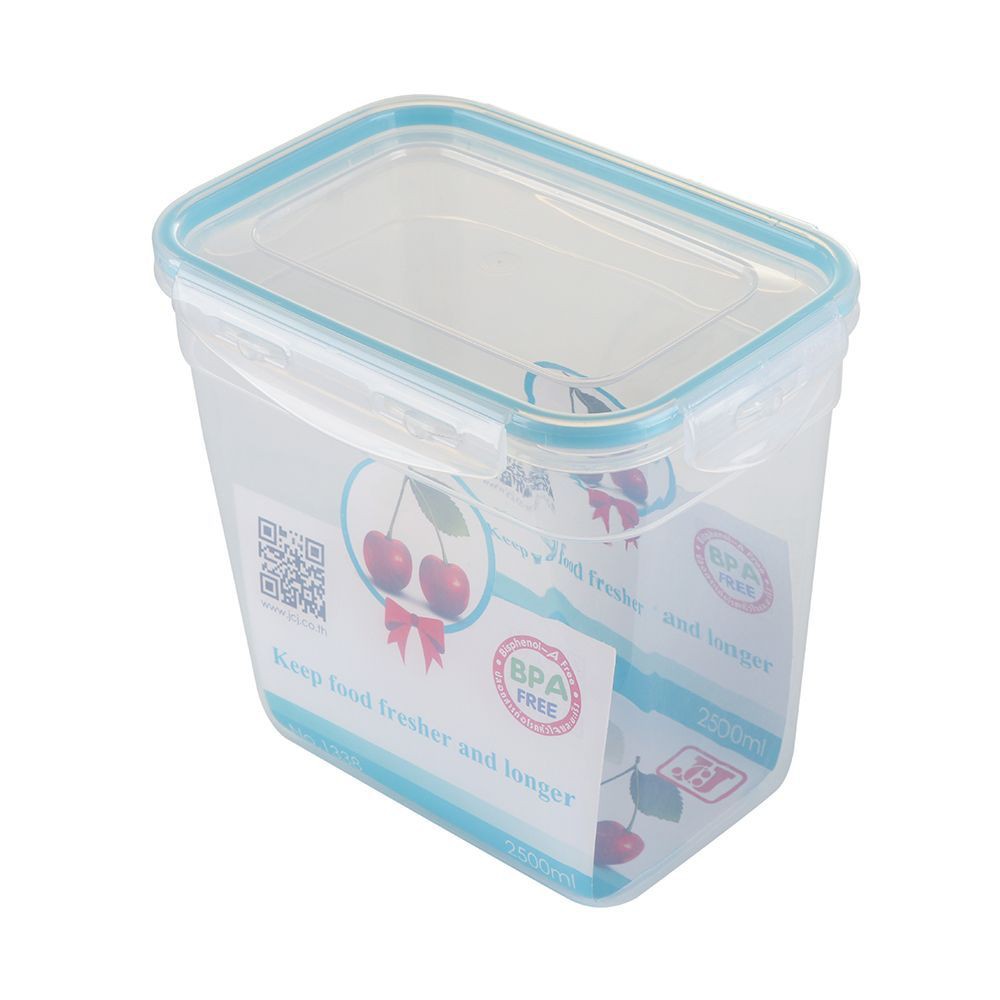 กล่องอาหารเหลี่ยม SAFE&LOCK NEW1338 2.5 ลิตร FOOD CONTAINER PP SQUARE 2.5L SAFE&LOCK