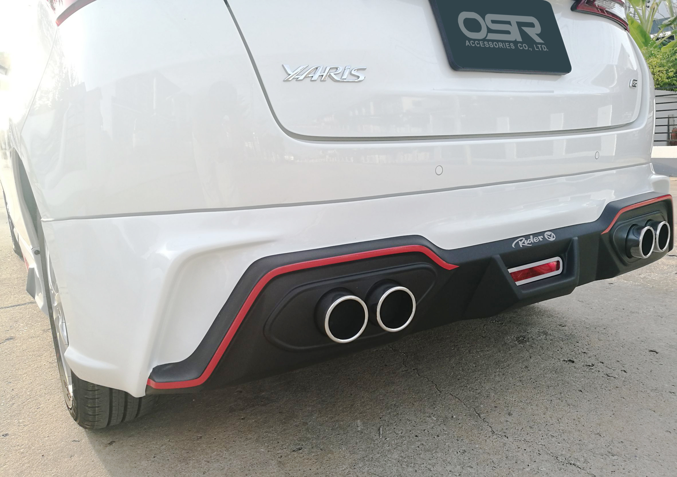 ชุดแต่งรถ สเกิร์ต-สปอยเลอร์ New Yaris 2018 ทรง Rider-M