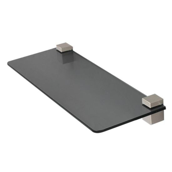 KASSA HOME ชั้นวางกระจกพร้อมขารับ รุ่น CUBES-CG420B ขนาด 41 x 21 x 5.8 ซม. สีดำ - ใส สวยงาม โดดเด่น ดูทันสมัย