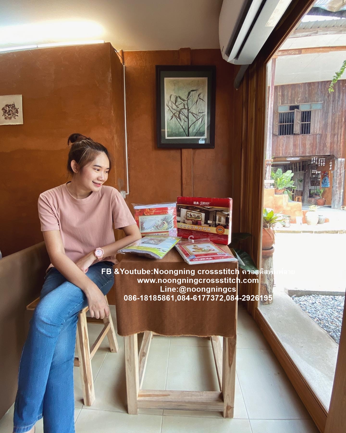 เจ้าแม่กวนอิม ชุดปักครอสติส พิมพ์ลาย ครอสติสจีน งานฝีมือทำที่บ้าน DIY