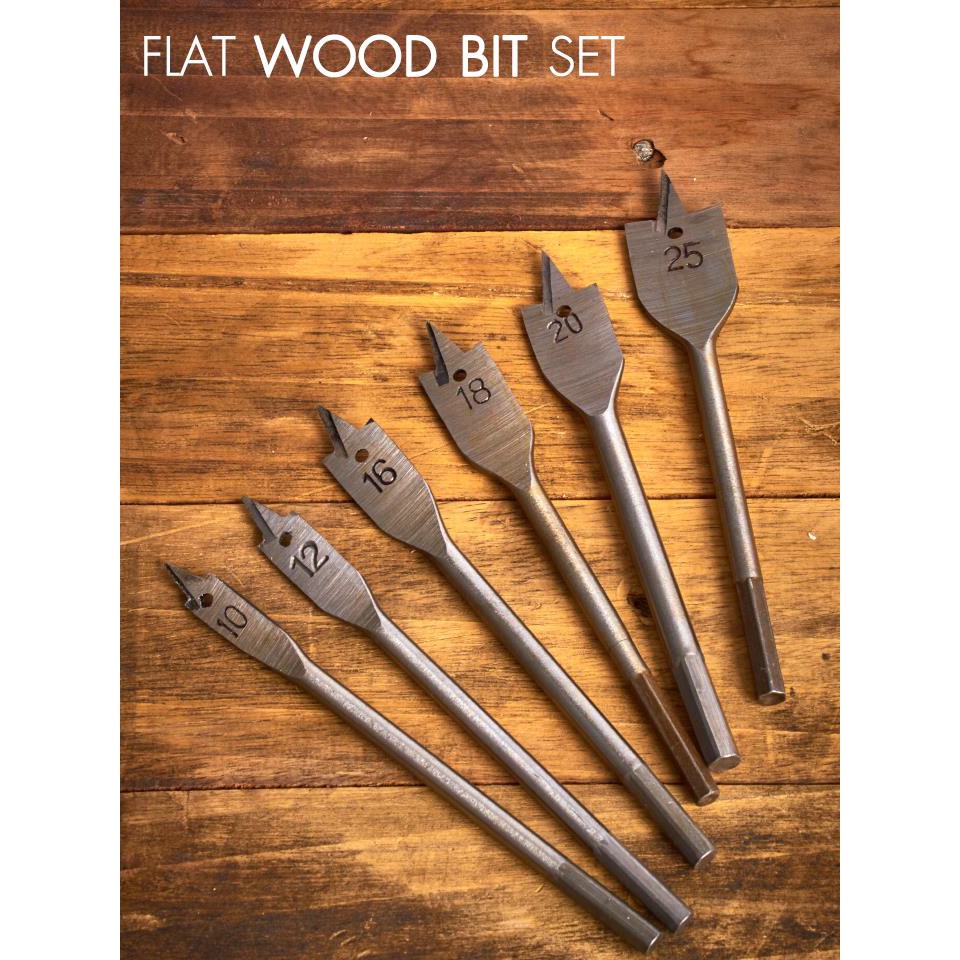 !!สินค้าขายดี!! ชุดดอกสว่านใบพายเซ็ต 6 ชิ้น 6-Piece Flat Wood Bit Set