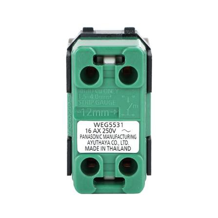 สวิตช์ 1 ทาง PANASONIC WEG5531 MA ผลิตจากโพลีคาร์โบเนตคุณภาพสูง ไม่ละลาย ไม่บิด ไม่งอ ไม่เบี้ยว