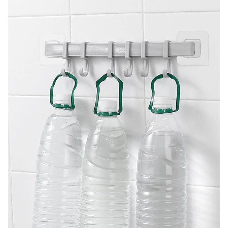 ที่แขวนของ ราวตะขอแขวนของ ที่แขวนติดผนัง ห้องน้ำ ห้องครัว ที่แขวน ไม่ต้องเจาะรู ราวแขวนของ ติดผนัง