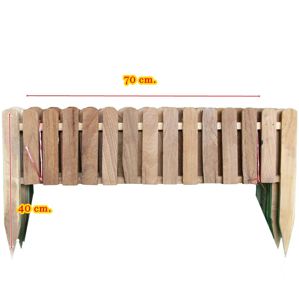 รั้ว รั้วไม้สัก รั้วจัดสวน รั้วแต่งสวน เป็นรั้วแต่งสวนทำจากไม้สัก เป็นรั้วไม้ระแนงปลูกดอกไม้ ขนาด70X40ซม. 1ชุด มี5อัน