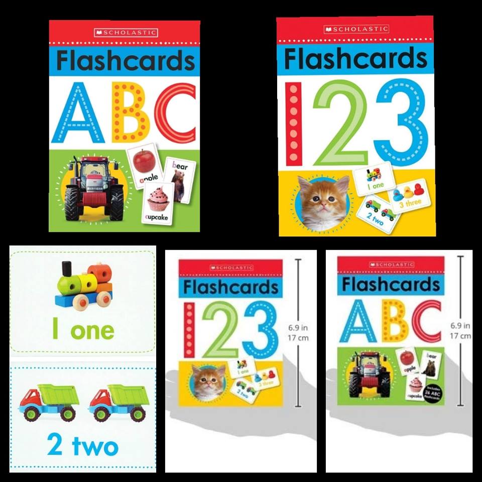 เซตการ์ดคำศัพท์ ตัวอักษร ตัวเลข ขนาดใหญ่ (11.5x17.5ซม) Wipe-Clean Flashcard (Scholastic)